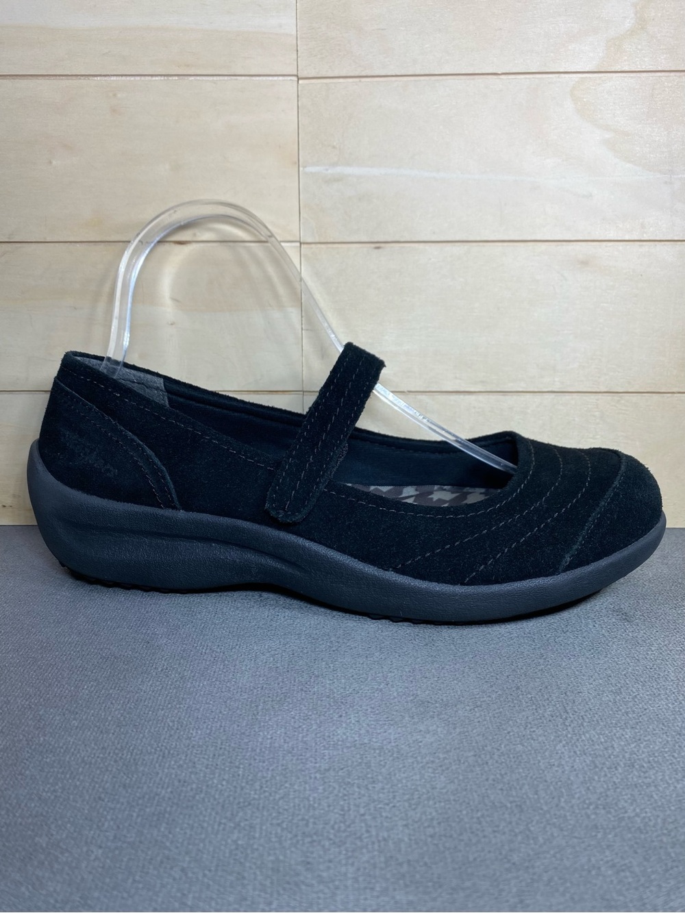 Skechers Arya Mary Janes Black Suede Women's Size 8.5 Shoes Relaxed Fit 48976